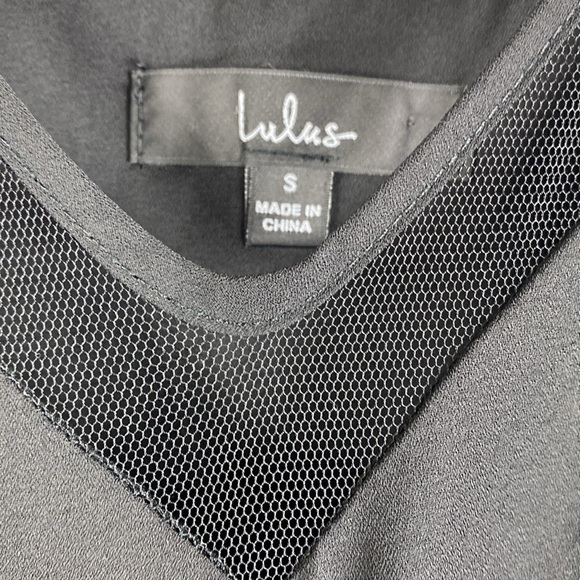 Lulu’s Sweet Fling black camisole coquette S minimalist y2k edgy office evening - Picture 5 of 12